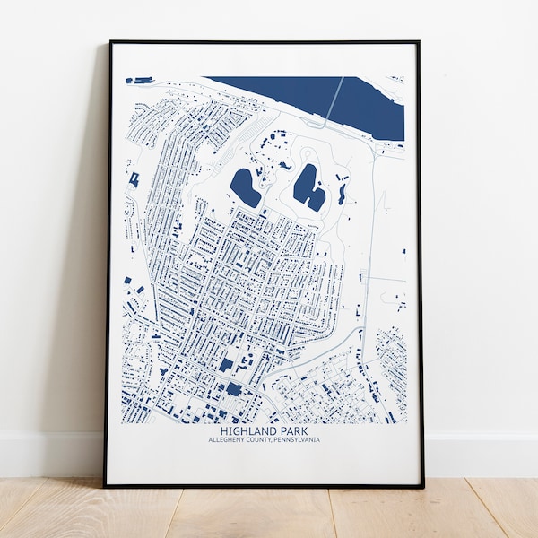 Highland Park - Pittsburgh PA Map - Pittsburgh Map Company