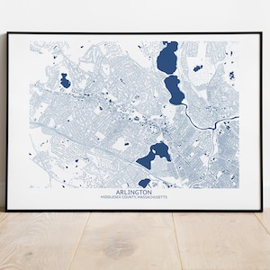 Arlington MA Map - Pittsburgh Map Company