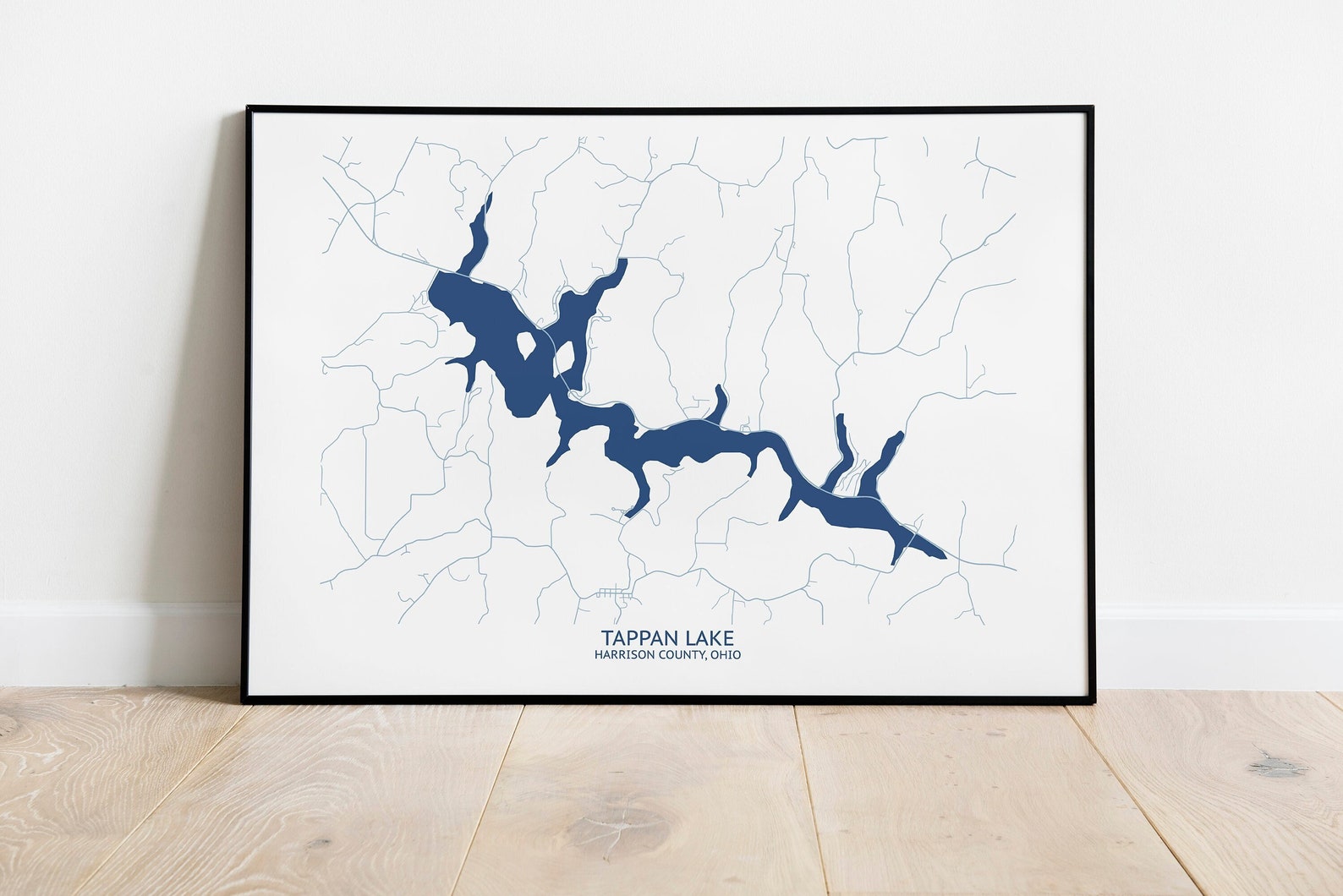 Tappan Lake Ohio Map Pittsburgh Map Company Etsy