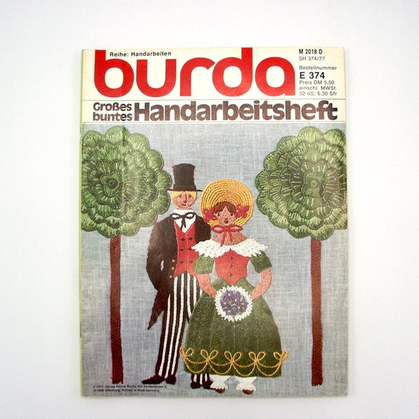 Vintage Burda Großes buntes Handarbeitsheft 1977  Nr. E 374
