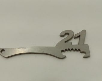 Stainless steel Key chain Bottle Opener Number 21