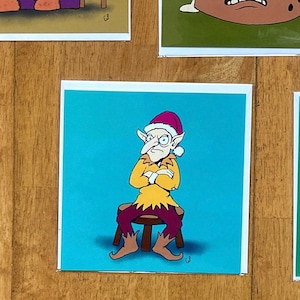 Grumpy Elf - Leuke feestelijke kerst cartoon wenskaart