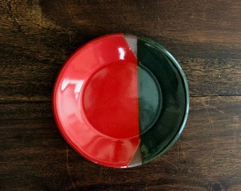 Red and Green Dipped Ring Dish
