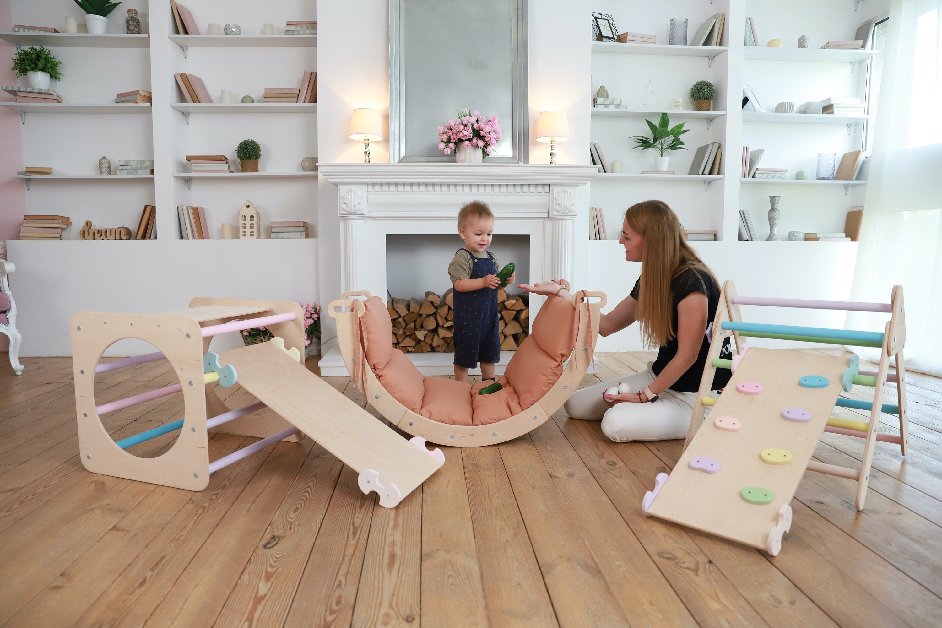 Montessori Climbing Arch With Ramp and Pillow Montessori - Etsy UK
