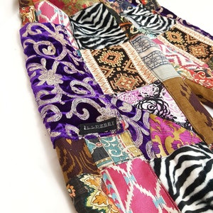 PATCHWORK pants festival ARTISAN boho Hippie Baggy Harem Raver pants One of a Kind Funky VIBRANT drawstring