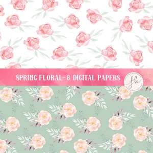 Digital Paper Downloadable Prints Digital Print Pattern Flower ...