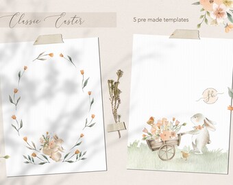 Spring Easter Invitation template