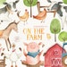 Farm Animals Watercolor Clipart Digital Download Printable Clip Art Nursery Art Wall Art Pig Cow Horse