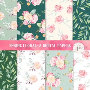 Digital Paper Downloadable Prints Digital Print Pattern Flower ...