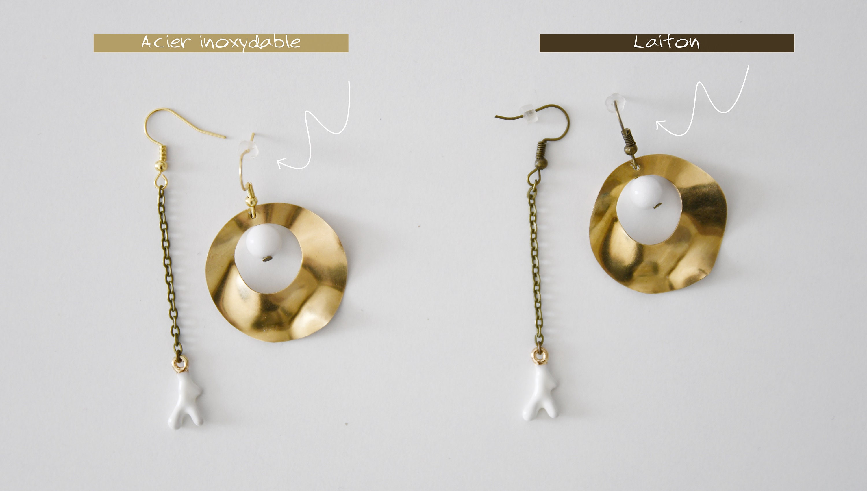 Orecchini Pendenti In Perle E Giada &ndash; 8mm Perle Bianche, 12mm Giada Multicolore &ndash; Gancio Oro