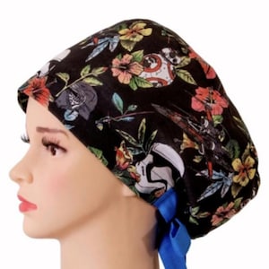 Gorro quirúrgico STAR WARS 100% lino, gorro quirúrgico europeo, gorro quirúrgico para mujer