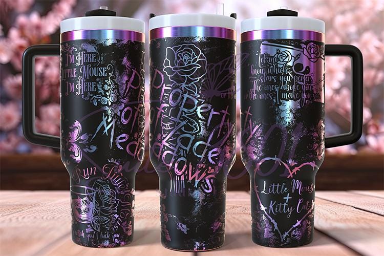 Haunting Adeline 40oz Tumbler - Property of Zade Meadows Dark Romance Hunting Adeline Stanley Dupe Tumbler
