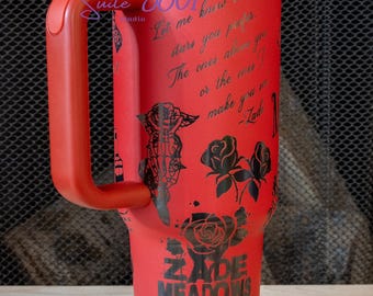 Haunting Adeline 40oz Tumbler - The Cat and Mouse Duet Dark Romance Hunting Adeline Stanley Dupe Tumbler