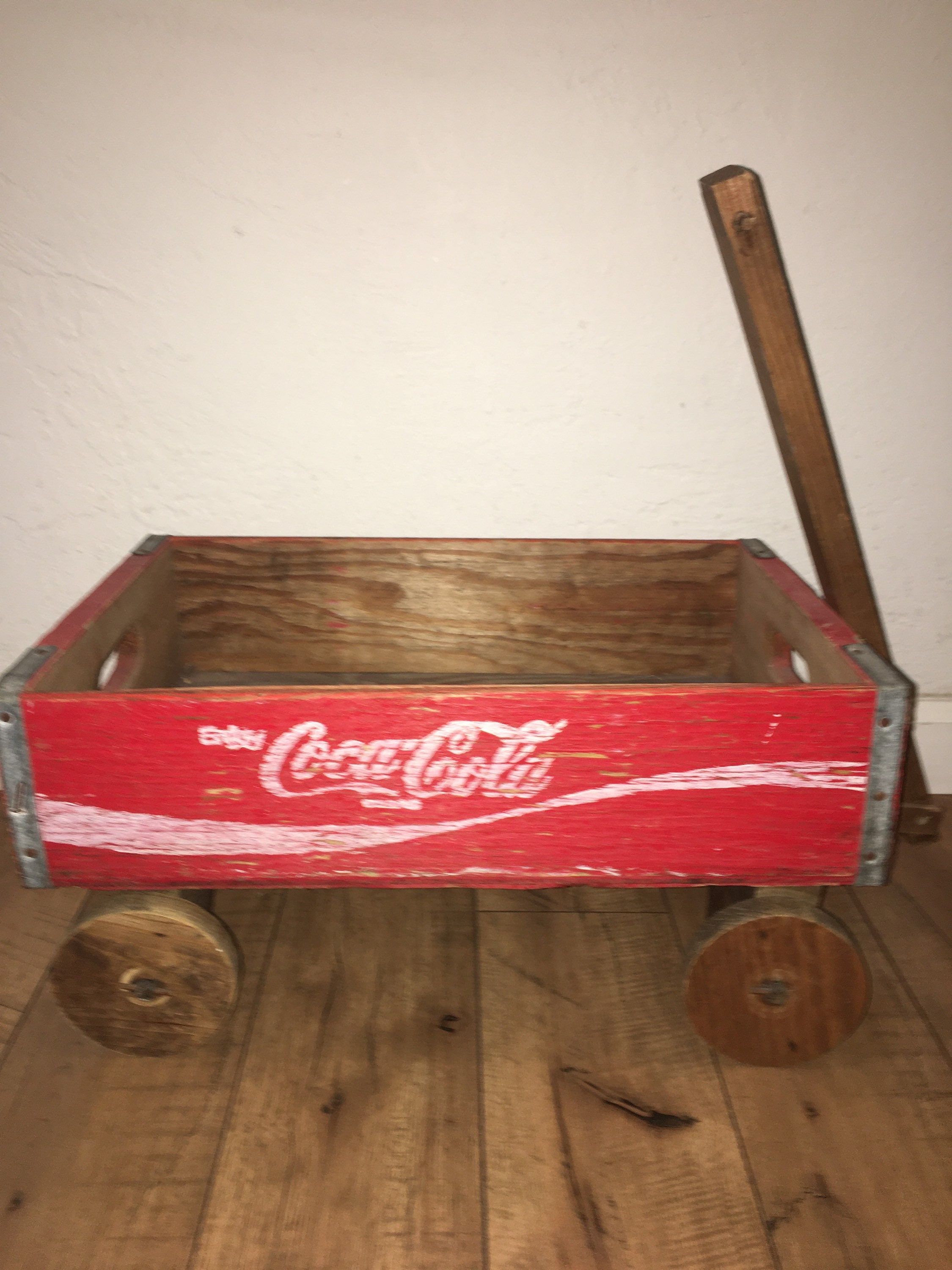 Vintage Coca Cola Wood Wagon Etsy