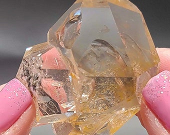 Large 2 oz A Grade Raw Herkimer Diamond Quartz Crystal Cluster from Herkimer County NY. Golden Healer. 57 grams.