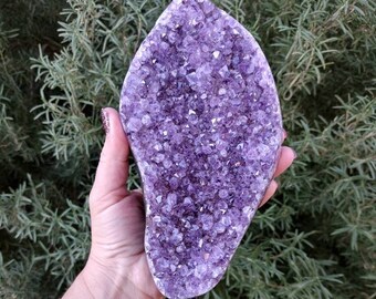 2.68 Lb Amethyst Crystal Cluster on Metal Stand. 9.25 Inches Tall. Great Gift Idea. You get this piece!