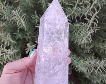 1.25 Lb Large Polished Quartz Crystal Point. 6 inches tall. You get this piece!