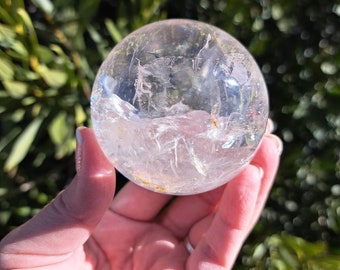 11.47 oz. Clear Quartz Crystal Sphere - Clear Quartz Crystal Ball 61 mm / 2.4 inches. You get this piece!