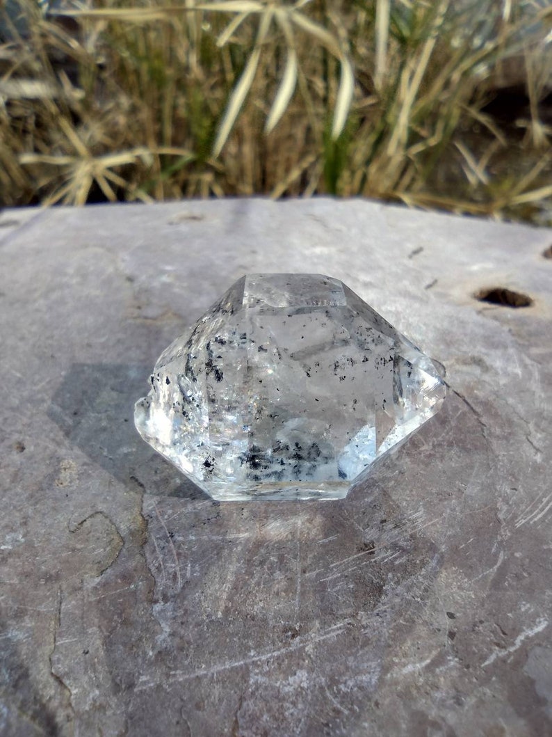 0.36 oz. Raw Herkimer Diamond Quartz Crystal Specimen from Turtle Clan Ridge in Fonda NY. 10 grams. H7. You get this piece image 4