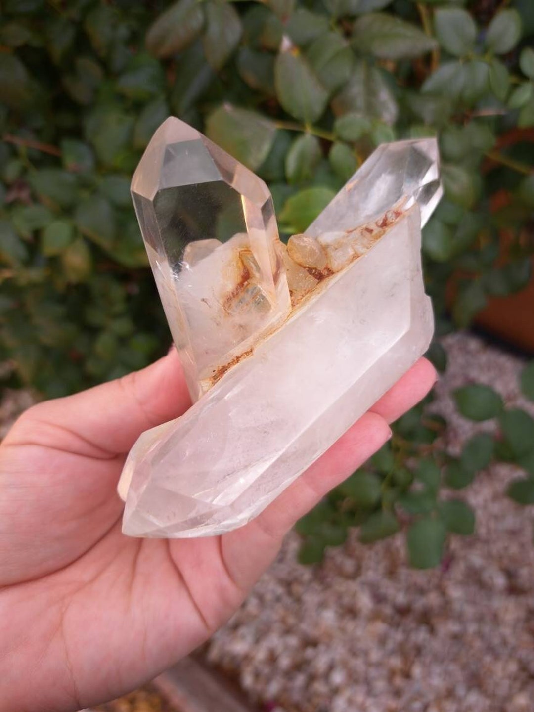 10.66 Oz Water Clear Quartz Crystal Points Cluster. Polished Etsy