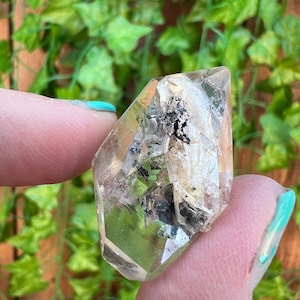 Ejemplar de racimo de cristal de cuarzo diamante Herkimer en bruto, grado A, de 0,34 oz, procedente de Turtle Clan Ridge, Fonda, NY. 10 gramos. H9. ¡Te llevas esta pieza!