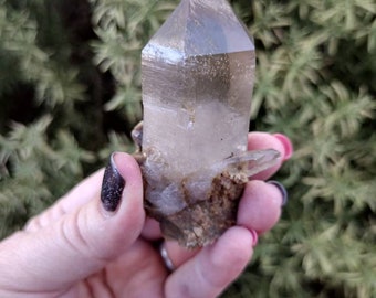 3.47 oz Smoky Quartz Crystal Point with Phantom from Malawi Africa You get this piece!