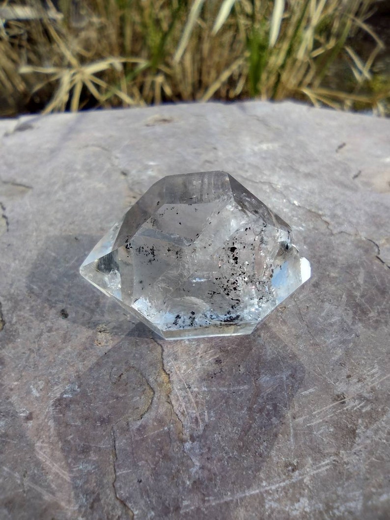 0.36 oz. Raw Herkimer Diamond Quartz Crystal Specimen from Turtle Clan Ridge in Fonda NY. 10 grams. H7. You get this piece image 2