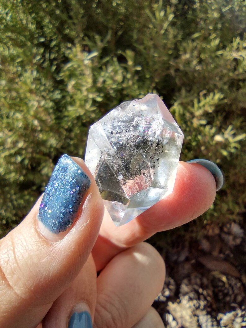 0.36 oz. Raw Herkimer Diamond Quartz Crystal Specimen from Turtle Clan Ridge in Fonda NY. 10 grams. H7. You get this piece image 9