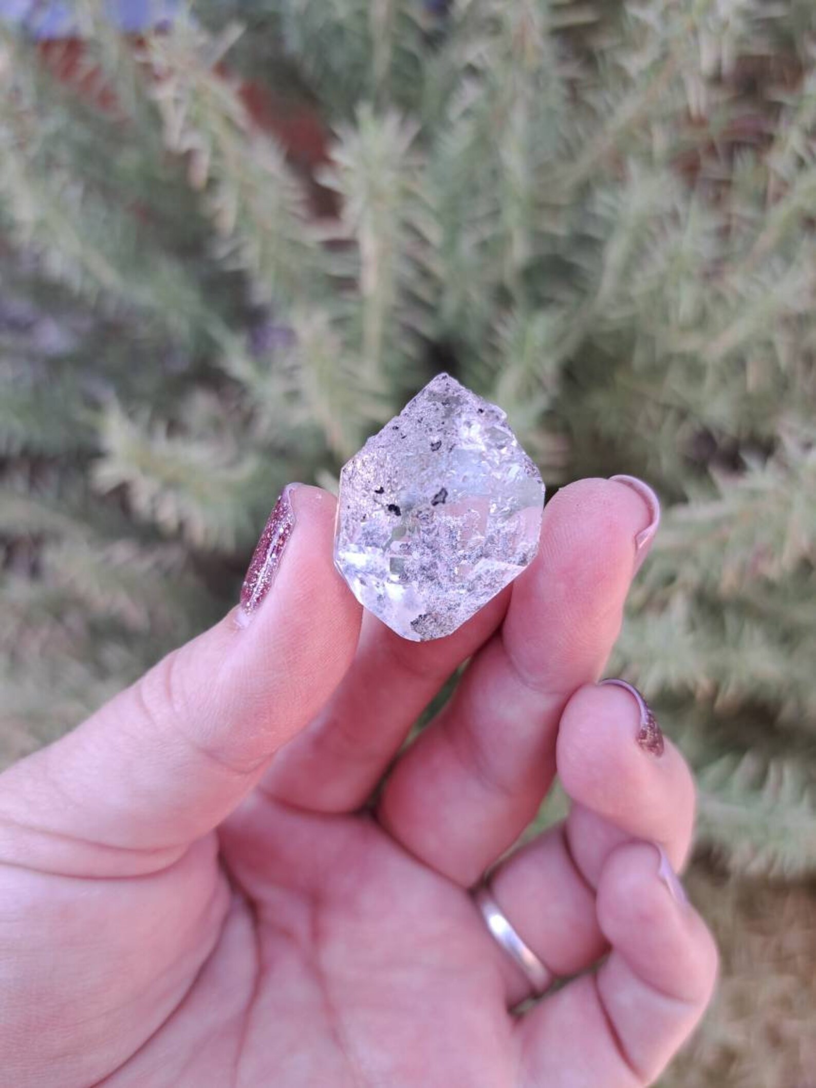 0.41 Oz Large Herkimer Diamond Quartz Crystal With Non Moving Etsy