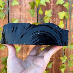 1.76 Lb. Large Black Obsidian Crystal. Natural Raw Obsidian. Lava Glass. You get this piece!