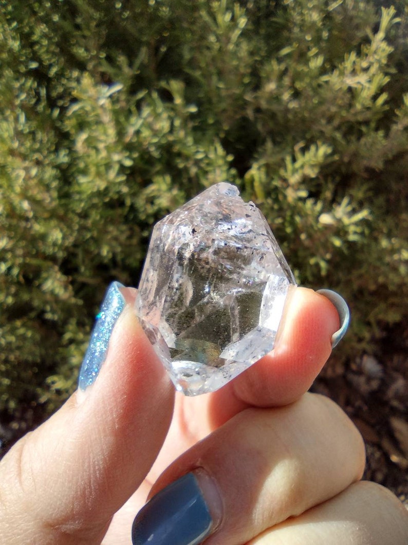 0.36 oz. Raw Herkimer Diamond Quartz Crystal Specimen from Turtle Clan Ridge in Fonda NY. 10 grams. H7. You get this piece image 5