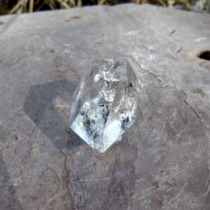 0.36 oz. Raw Herkimer Diamond Quartz Crystal Specimen from Turtle Clan Ridge in Fonda NY. 10 grams. H7. You get this piece image 8