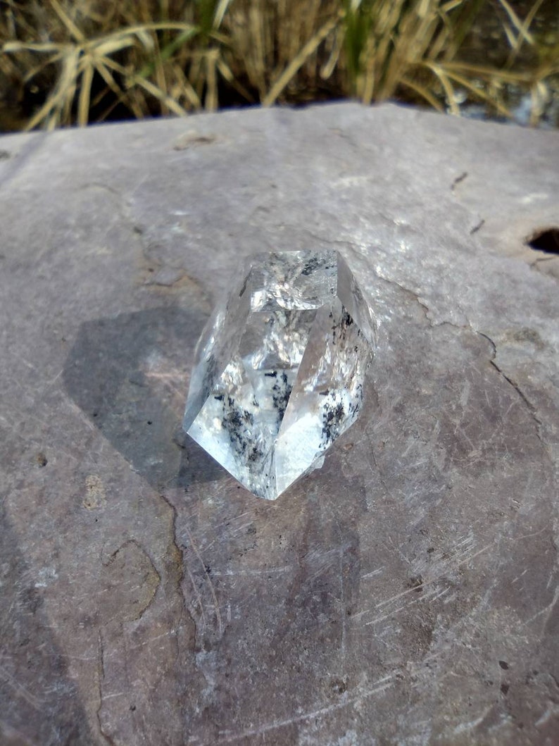 0.36 oz. Raw Herkimer Diamond Quartz Crystal Specimen from Turtle Clan Ridge in Fonda NY. 10 grams. H7. You get this piece image 8