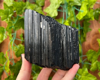 1.3 Lb Natural Raw Black Tourmaline Crystal. Schorl Crystal. Tourmaline With Mica. You get this piece!
