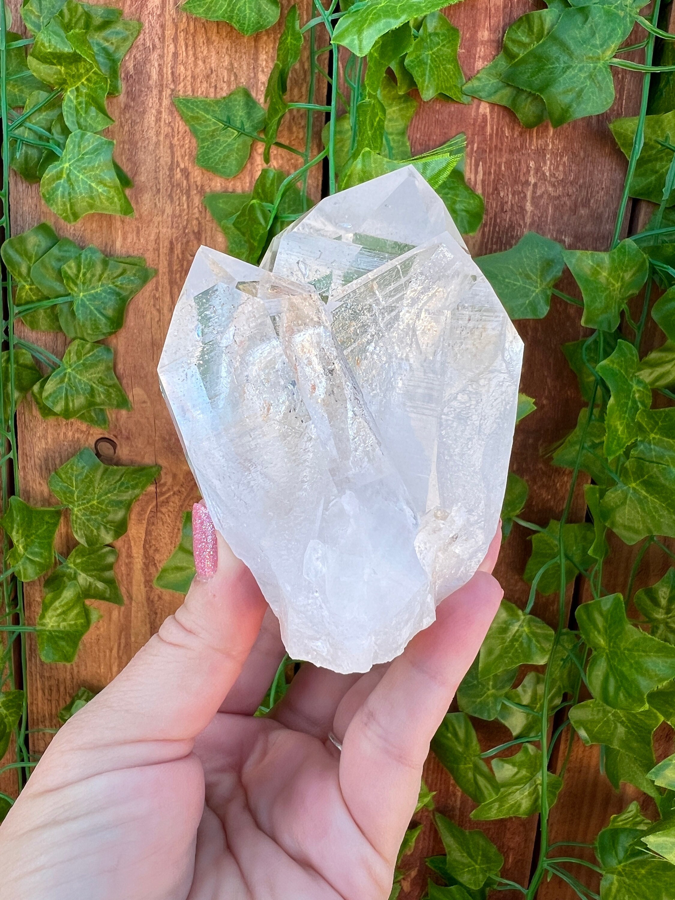 1.07 lb. Arkansas Quartz Crystal Point Cluster. Natural Water Clear Points From Arkansas. You Get This Piece