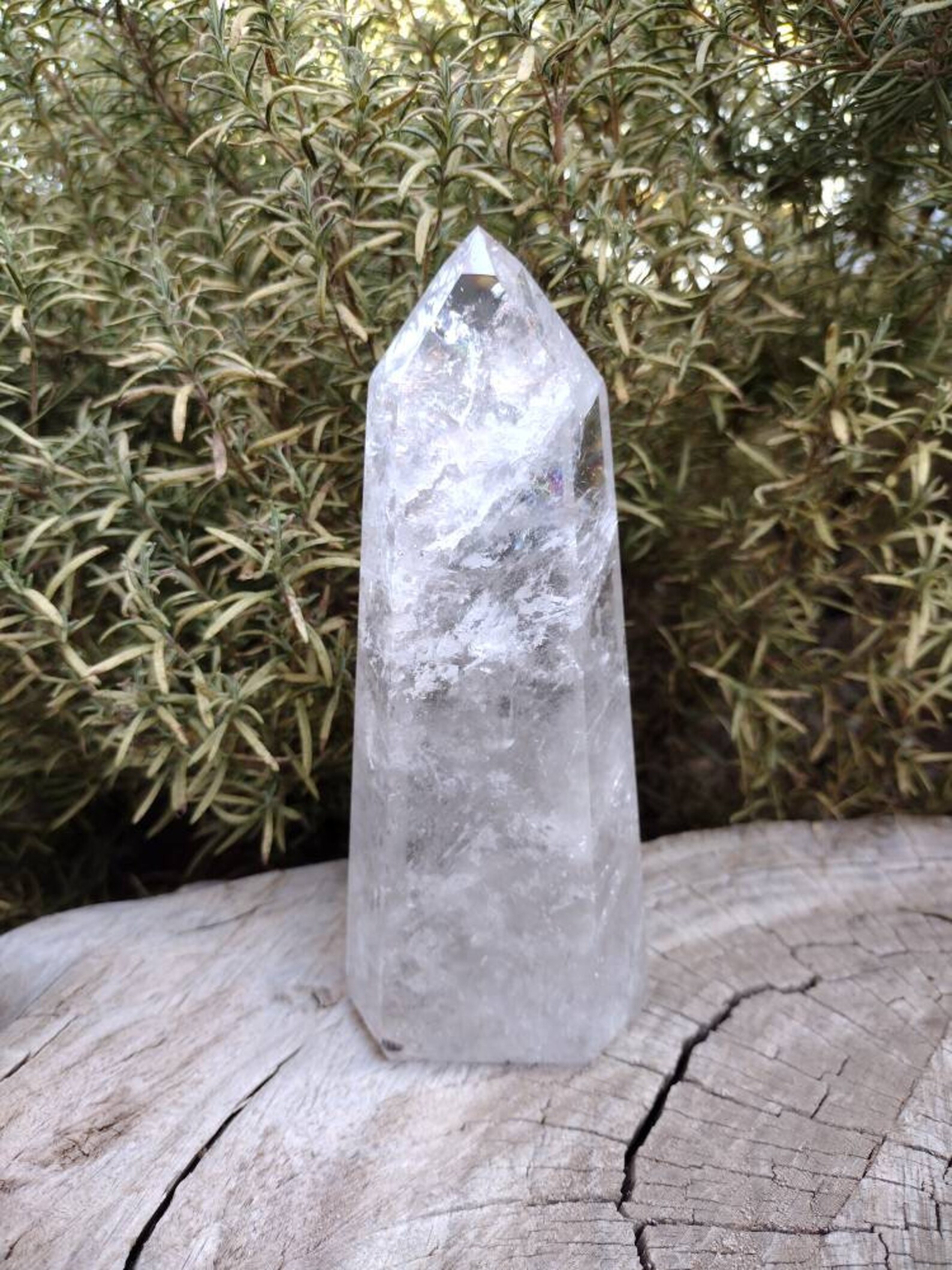 1.52 Lb Clear Quartz Crystal Point. Polished Channeling Quartz Etsy