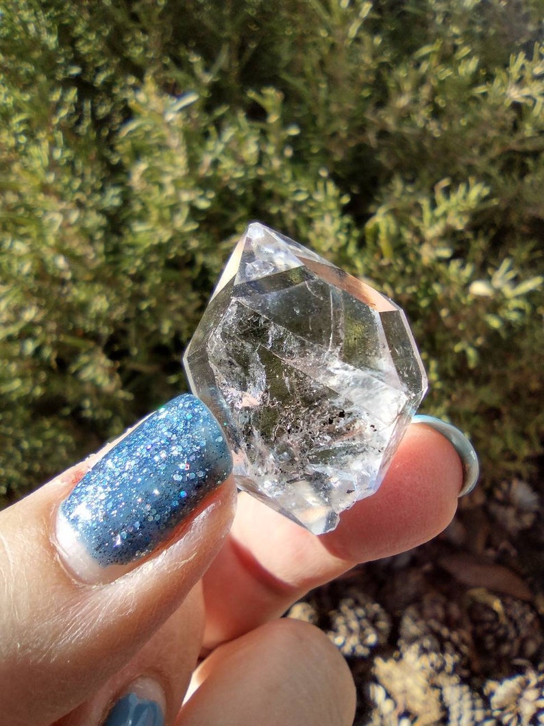 0.36 oz. Raw Herkimer Diamond Quartz Crystal Specimen from Turtle Clan Ridge in Fonda NY. 10 grams. H7. You get this piece image 1