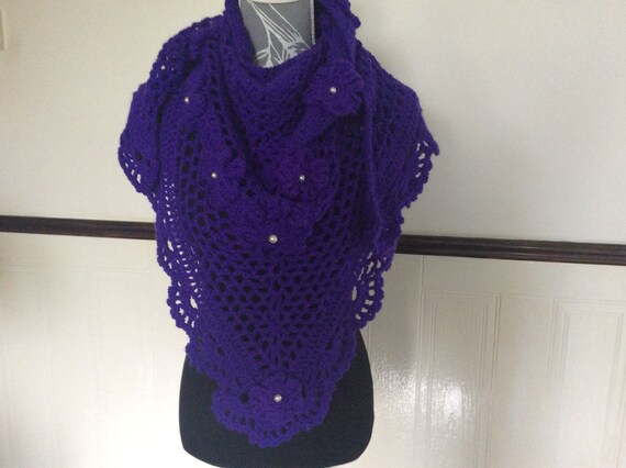 purple lace shawl