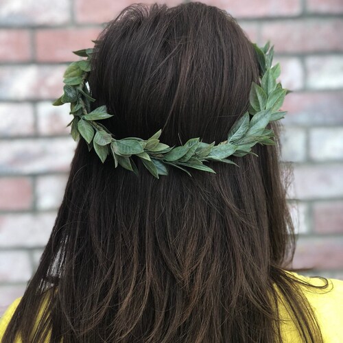 Greenery Crown Bridal Flower Crown Bachelorette Crown Etsy