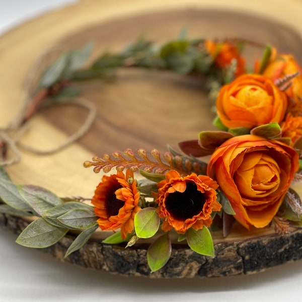 Autumn flower crown