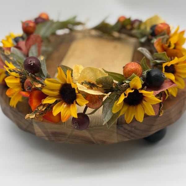 Autumn sunflower crown