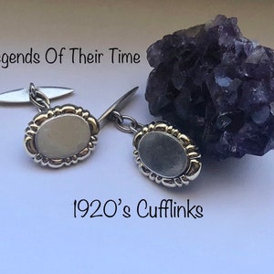 Antique Cufflinks, 18k and 935 ARG Cufflinks, 1920s Silver and Gold Cufflinks, Gold 18k, Argentium, 935 ARG Argentina