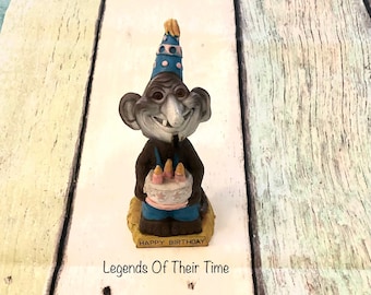 Vintage Russ Berie Birthday Troll Nodder - 1972 Wackelkopf