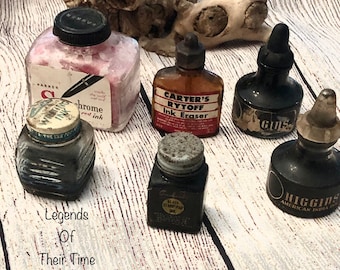 Vintage Ink Bottles, Sanford's No.588 Black Stamp Pad Ink