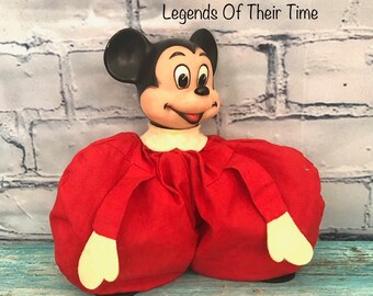 Disney Vintage Mickey Mouse Beanie Doll - 1970s Magic Kingdom Orlando Florida Original Toy