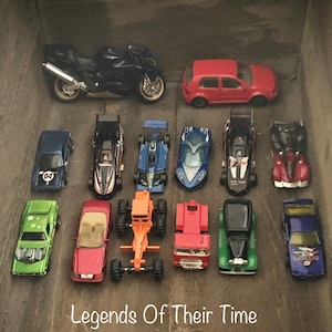 Hot Wheels, Maisto, Bburago Die Cast Cars - from 1968-1995 - Lot of 14 Vintage Die Cast Cars