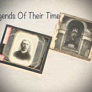 Antique Glass Photos Slides, Chapel of Napoleon France, 1800&#39;s Man Glass Slide , Late 1800s Early 1900s Photo Slides