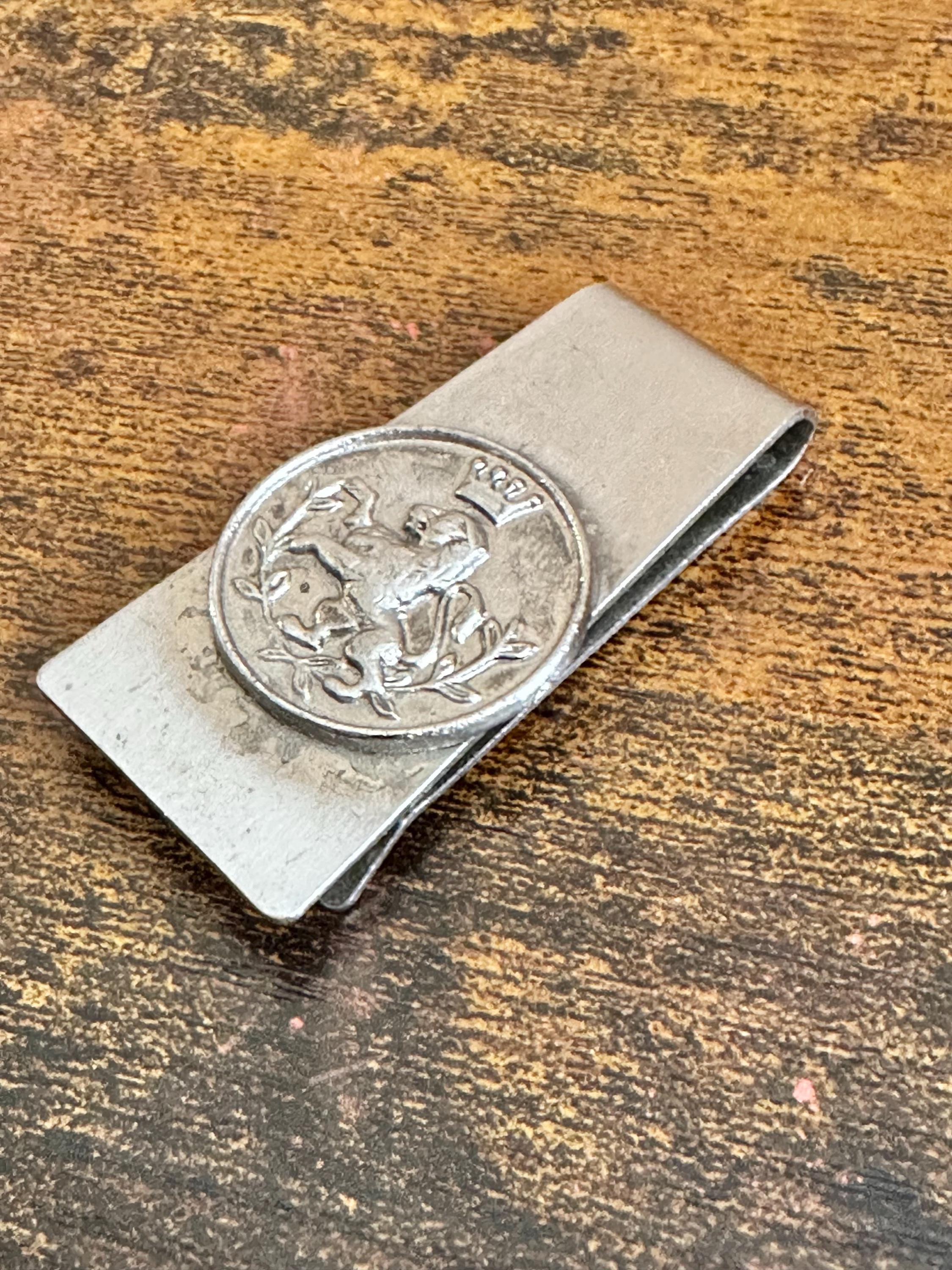 ロンドンでみつけたシルバー　マネー　クリップ Vintage Metal British Royal Lion Money Clip - Etsy