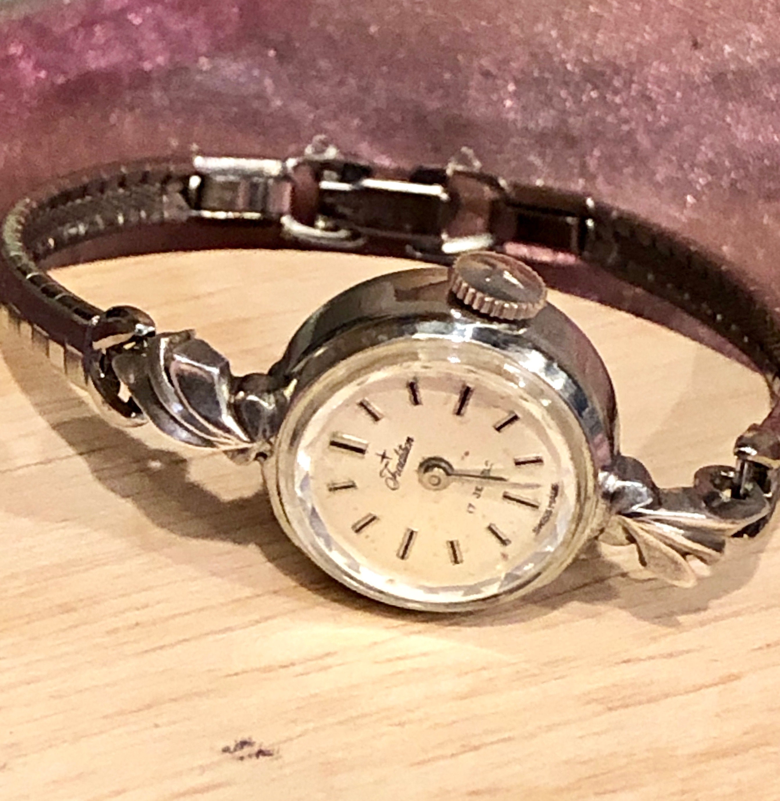 Vintage Sears Lady  6 Jewels Silver Cocktail Japan Hand-Wind Mechanical Watch Vintage Womens Silver Seiko Mechanical Wind up Tank Watch  main image 2
