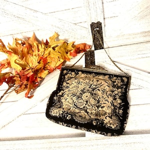 Vintage Tapestry Petit Point Purse by Maria Stransky, Austrian Handwork